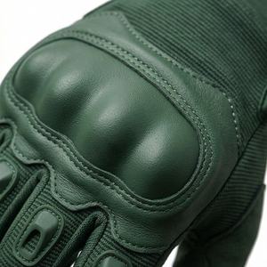 Gants de moto vintage en cuir personnalisés, mi-doigts, coupe-vent, anti-vibration, imperméables, pour la course estivale - Product Image 4