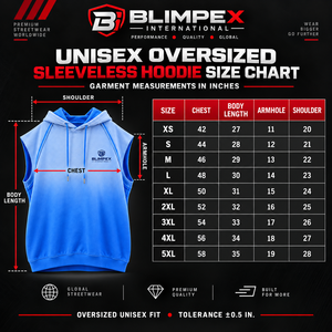 Hoodie sans manches unisexe surdimensionné personnalisé, bleu ombré, en molleton français, pour la gym et le streetwear, pull-over, fabricant OEM, marque privée - Product Image 6