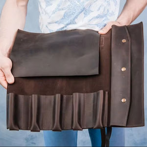 Estuche Portacuchillos de Chef Profesional, Hecho a Mano, de Cuero Genuino, Ligero y Portátil, con 4-6 Compartimentos, Estilo Vintage, LKR-0209 - Product Image 1