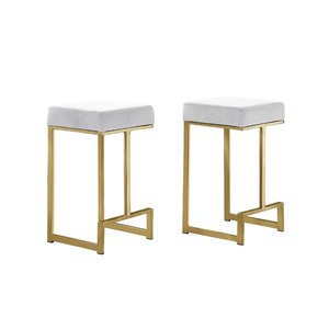 Tabouret de bar moderne avec structure métallique haut de gamme et assise en bois, chaise de comptoir pour bar à domicile, îlot de cuisine, meubles - Product Image 4