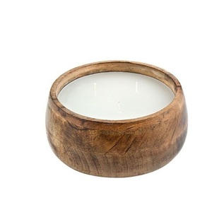 Luxury two <b>Wick</b> Wooden <b>Candle</b> Bowl jar Handmade Natural Wood <b>Candle</b> Vessel Decorative Soy Wax Container Rustic Home fragrance - Product Image 4