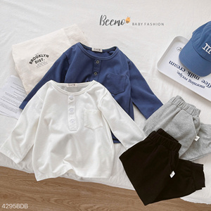 BEEMO vente en gros bébé vêtements ensembles enfants vêtements de maison coton manches longues pulls hauts + pantalons tenues tout-petits garçons vêtements ensembles - Product Image 5