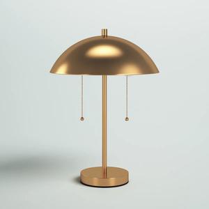 Lámpara de Mesa de Latón Pulido de Diseño con Pantalla de Tambor, Elegante Luminaria para el Hogar y Hoteles - Product Image 3