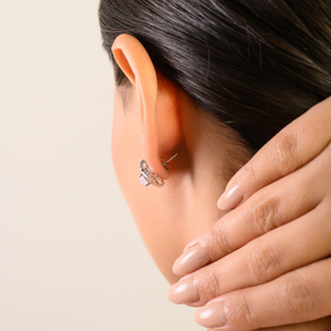 New Design Luxury 925 Sterling <b>Silver</b> Halo Opal & Diamond Minimal <b>Studs</b> Earrings For Girls Part Wear Gift Fine Jewelry - Product Image 4