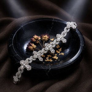 Top Quality Modern Design 925 <b>Silver</b> <b>Men's</b> Premium Iced Out CROSS Custom Cuban Link Moissanite Diamond Bracelet Gifts <b>for</b> <b>men</b> - Product Image 3