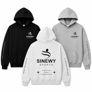 Ensemble de survêtement polaire pour homme 100 % coton, hiver, impression sérigraphique unie, Fog Tears SS22, pantalon et sweat à capuche zippé, OEM - Product Image 1