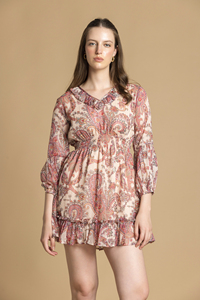 เดรสชีฟองพิมพ์ลายหลากสี ดีไซน์ล่าสุด ทรงบาน สำหรับงานปาร์ตี้ ชุดลำลองสำหรับผู้หญิงและเด็กผู้หญิง ราคาไม่แพง - Product Image 3