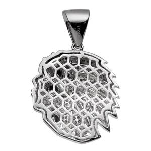 Colgante Unisex de Plata 925 con Micro Pavé de Moissanita, Diseño de Jefe Nativo, Estilo Hiphop, para Uso Diario - Product Image 2