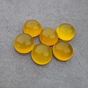 Calcedonia Amarilla Natural para Cabujón, Piedra Preciosa Calibrada de Base Plana, Todos los Tamaños Disponibles para Joyería, Origen Rajasthan - Product Image 5