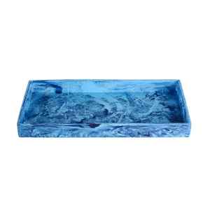 Bandeja de Servicio de Resina con Diseño de Mármol de Lujo para Sala de Estar, Mesa de Centro y Uso en Habitaciones de Hotel - Product Image 5