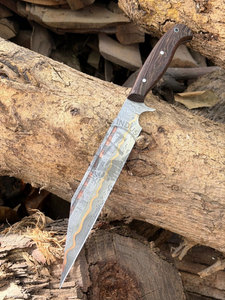 Couteau Seax en cuivre Damas forgé à la main, édition limitée 2026 |   Couteau de 10 pouces avec manche en bois, couteaux médiévaux et vikings - Product Image 5