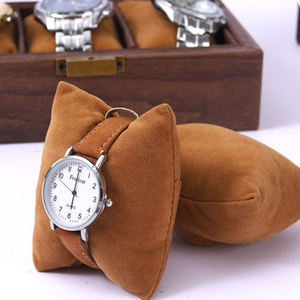 Boîte de rangement pour montres en bois avec couvercle en verre, anti-poussière, présentoir multi-emplacements pour accessoires de vitrine de vente au détail - Product Image 6
