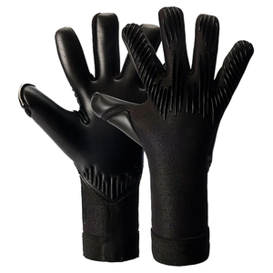 Wholesale Strong <b>Control</b> <b>Grip</b> Soccer Goalkeeper Gloves Anti-Slip Latex Palm Leather Material Finger Protection Goalkeeper Glove - Product Image 2