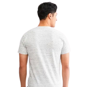 เสื้อยืดคอกลมทรงปกติสำหรับผู้ชาย แขนสั้น สไตล์มินิมอลลำลอง ผลิตตามสั่ง ขายส่ง เสื้อผ้าฝ้ายเจอร์ซีย์ เสื้อยืดพื้นฐานสำหรับใส่ทุกวัน รับผลิตแบบ OEM - Product Image 1