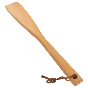 Cuchara de zapatos de madera natural hecha a mano con mango largo y presilla de cuero, lisa y pulida para un fácil calzado. - Product Image 5