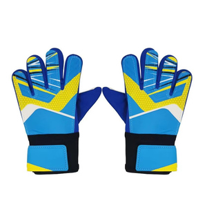 Gants de gardien de but pour enfants jaunes et violets avec paume en silicone injecté et dos en caoutchouc durable - Product Image 4