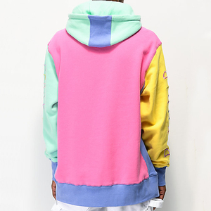 <b>Men's</b> Color Blocking Hooded Sweatshirt Raglan Sleeve Oversized Y2K Style Fleece Autumn Wear - Product Image 3