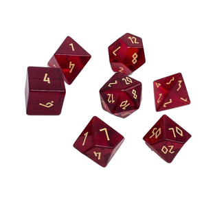 Dados de piedra de alta calidad, cristal de obsidiana roja, piedras preciosas curativas de reiki, dados personalizados grabados, estilo vikingo - Product Image 6