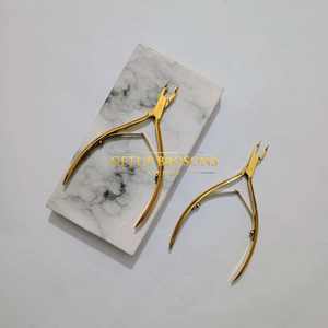 Meilleures pinces à cuticules électriques dorées en acier inoxydable, logo personnalisé, couleur, outil de beauté, nouveau modèle pour salon de beauté GETUP BROSONS - Product Image 4