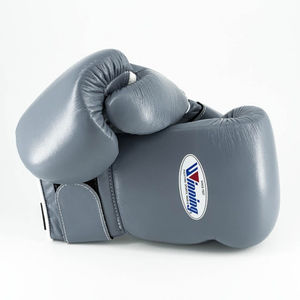 Guantes de Boxeo Profesionales Personalizados de la Mejor Calidad 2026, Color Gris, con Velcro, Hechos a Mano con Cuero Genuino Resistente, Tallas Personalizadas - Product Image 2