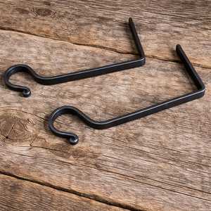 Hand Forged Blacksmith <b>Stocking</b> <b>Hanger</b>, Christmas Mantle Hook, Wax Patina Finish feltsocks - Product Image 2