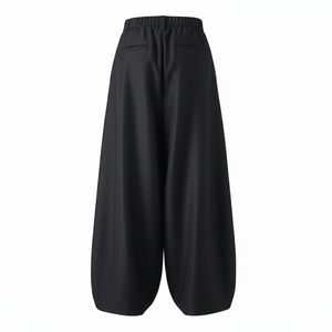 <b>Mens</b> Mid Wide Leg <b>Trousers</b> Vintage Loose Fit Straight Waist 100% Polyester Autumn Casual Retro OEM Service - Product Image 6