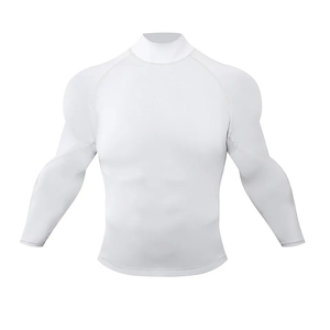 <b>Men</b> <b>Compression</b> Running Long Sleeve T-<b>shirt</b> Custom Base Layer Gym Sports Boxing Workout MMA Rash Guard Anti-UV UPF50 - Product Image 4