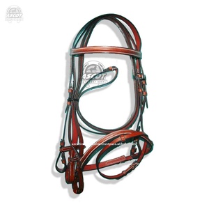 Brida de Carreras de Caballos Low Moq con riendas genuino de cuero negro marrón para accesorios de caballo al por mayor - Product Image 5
