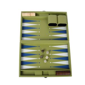 Handmade Woven Pattern Leather Eco-Friendly Durable <b>Backgammon</b> Board Game <b>Set</b> Luxury Large Folding Attache Case Precision Dice - Product Image 1