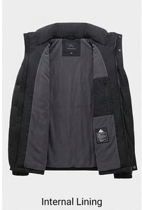 Puffer Jacket <b>Men's</b> Solid <b>Black</b> Stand Collar Zipper Windproof Thick Winter Warm <b>Coat</b> supplier from Bangladesh - Product Image 4