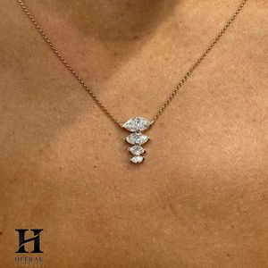 Elegante Collar con Colgante de Diamantes en Corte Marquesa en Oro Sólido – Joyería Fina de Heerak Diamonds - Product Image 2