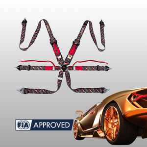 Brand Wholesale TBRACING SPORT PLUS 5 FIA Racing Harness 6 Point <b>Belt</b> With <b>Elastic</b> Quick Release OEM ODM Custom Colors - Product Image 1