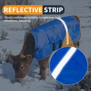 Abrigo Aislante para Terneros con Forro Polar, Tira Reflectante y Ajustable, Chaqueta para Ganado, Manta de Invierno para Cabras, Ovejas y Burros - Product Image 4
