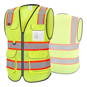 Custom Logo Workwear <b>Uniforms</b> Reflective Safety Vest High Visibility <b>Construction</b> Safety Vest Manufacturer Bulk Supply - Product Image 5