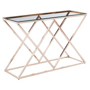 Mesa Consola de Metal Resistente con Tapa de Vidrio, Mueble Elegante para Decoración de Sala de Estar - Product Image 2