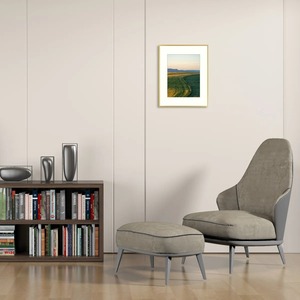 Modern Thin <b>Gold</b> Picture <b>Frame</b> With Thick White Mat Minimalist Matted Brass Photo <b>Frame</b> For Gallery Wall - Product Image 2