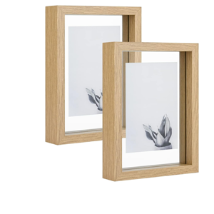 Best Seller Double Sided <b>Floating</b> Modern Photo <b>Frame</b> Square Wall Art Home Decor Customized Logo MDF Material Flip <b>Frame</b> - Product Image 1