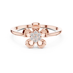 Anillo minimalista de oro sólido de 14k para mujer con diamante de corte redondo, ideal para regalo, compromiso, aniversario o boda. - Product Image 5