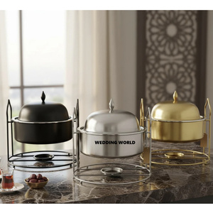 Ensemble de trois casseroles isothermes à double paroi en acier inoxydable, design élégant, nouveau réchaud alimentaire en métal - Product Image 4