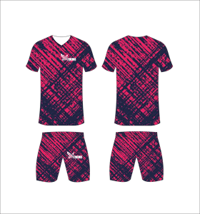 Conjunto de Camiseta y Pantalones Cortos Deportivos Sublimados Personalizados, Uniforme Atlético de Marca Ferocious para Entrenamiento de Fútbol y Uso en Equipo, Secado Rápido - Product Image 1