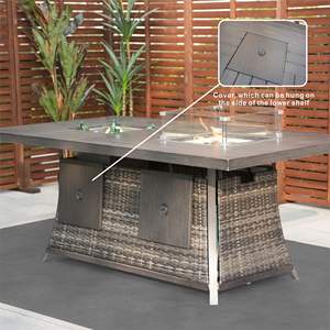 Juego de Muebles de Patio de 7 Piezas, Color Gris, con Sofá, Brasero, Contenedor para Hielo, Mesa de Comedor, Muebles de Comedor de Exterior de Primera Calidad - Product Image 5