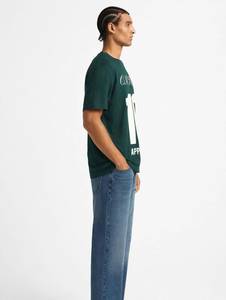 T-shirt vert oversize pour homme OveteN 10, manches courtes, style streetwear, jersey en coton, col rond, imprimé avec des lettres - Product Image 2