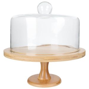 Cúpula de madera de lujo para tartas con acabado premium, ideal para regalar, decorar la cocina y servir postres. - Product Image 6
