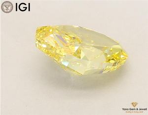 Diamante Solitario Perfecto de 5.00 Quilates, Certificado IGI, Cultivado en Laboratorio CVD, Color Amarillo Intenso, Claridad VVS2, Corte Ovalado - Product Image 4