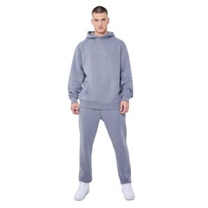 Survêtement professionnel en molleton 100 % coton de haute qualité pour hommes, avec capuche, couleur unie, impression de logo personnalisée, idéal été comme hiver - Product Image 1