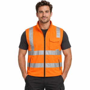 Chaqueta de seguridad industrial, chaleco reflectante de trabajo para hombres, construcción, minería, control de tráfico, protección para trabajo al aire libre - Product Image 1