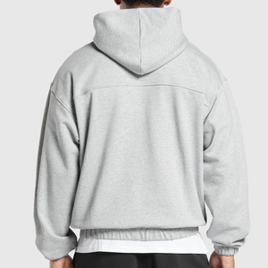 Sudaderas con Capucha de Algodón Cálido para Hombre, Color Negro con Bolsillo, Resistentes al Viento, con Dobladillo y Puños Elásticos, Logotipo de Marca Personalizado, Sudadera Informal - Product Image 3