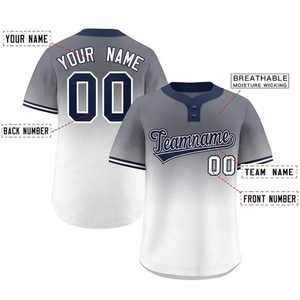 Camiseta de Béisbol Personalizada con Degradado Rojo, Unisex, Manga Corta, Impresión del Nombre del Equipo en la Parte Delantera, Absorbe la Humedad, Secado Rápido, Transpirable, Corte Regular - Product Image 5
