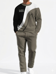 Best Selling Regular Fit Men Tracksuit Winter 2 Piece Comfortable Cotton Fleece Custom Logo Wholesale Streetwear Top Quality - Product Image 6