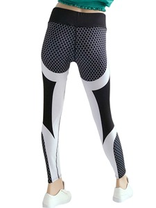Leggings de yoga et de fitness taille haute en patchwork nid d'abeille pour la gym et le sport – Vente en gros - Product Image 4